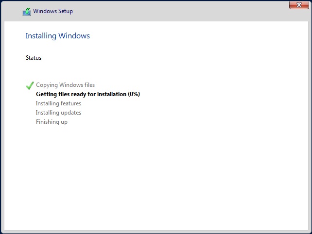 Installing windows files